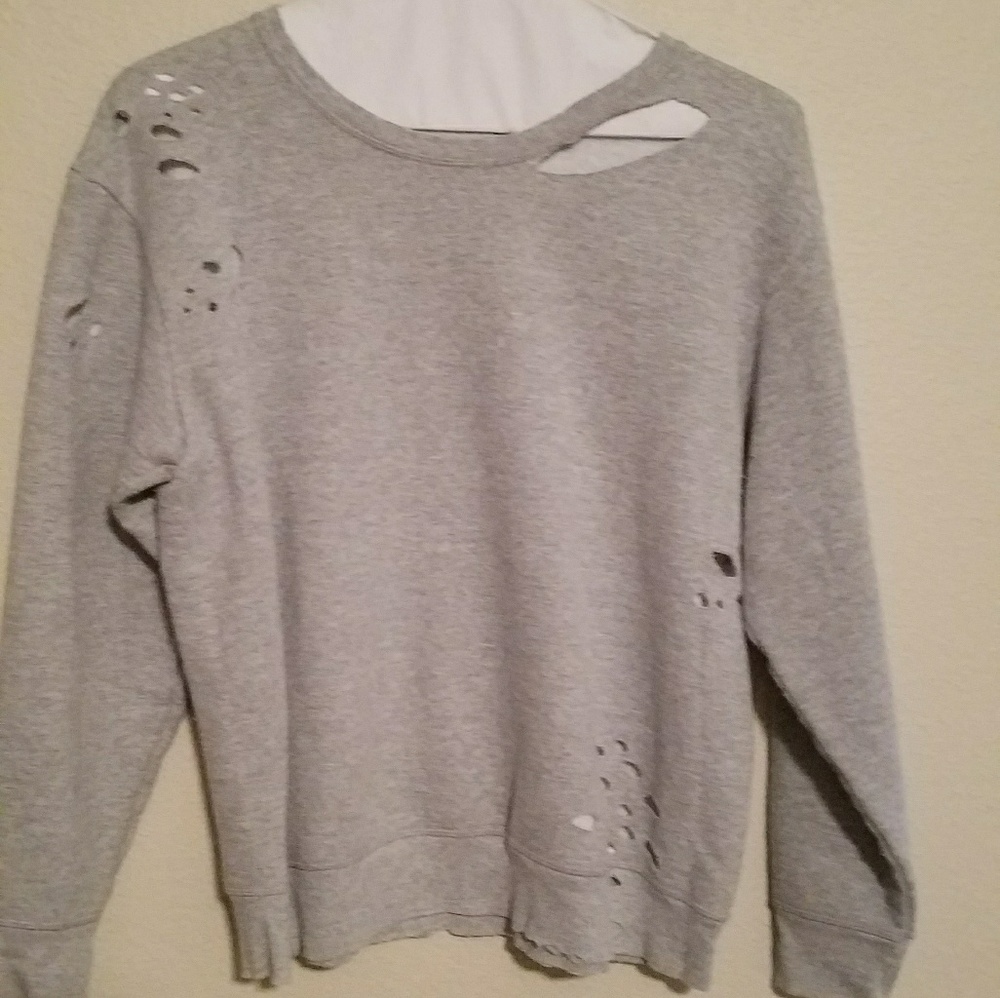 Distressed Grey Sweatshirt
